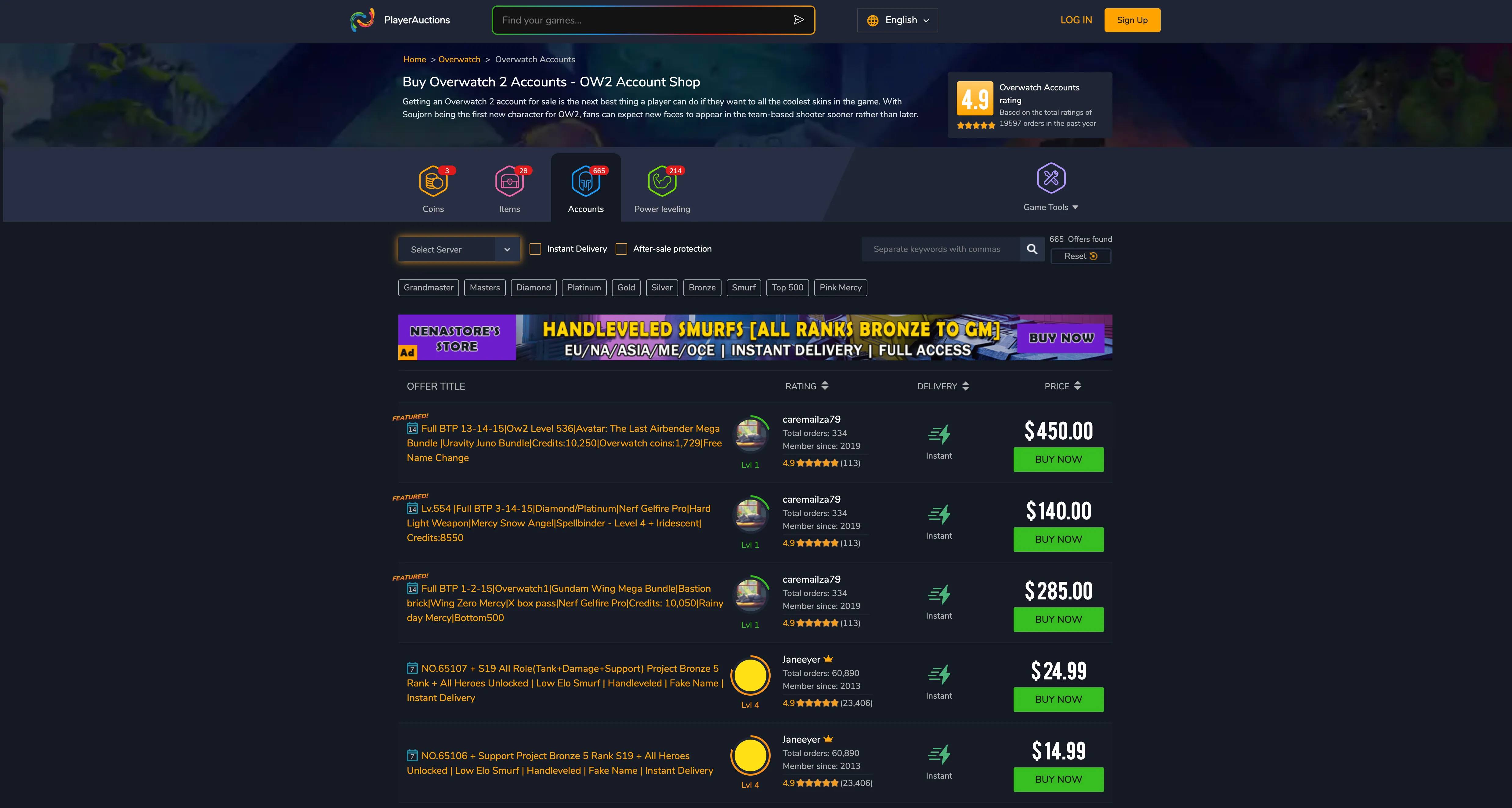 PlayerAuctions overwatch 2